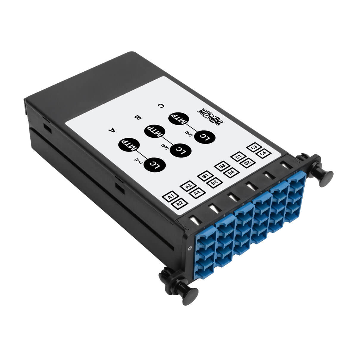 40/100Gb Singlemode Fiber, 40Gb to 4 x 10Gb, 100Gb to 4 x 25Gb, Breakout Cassette, (x3) 8-Fiber MTP/MPO (APC) to (x12) LC (UPC) Duplex 8.3/125, N482 Chassis