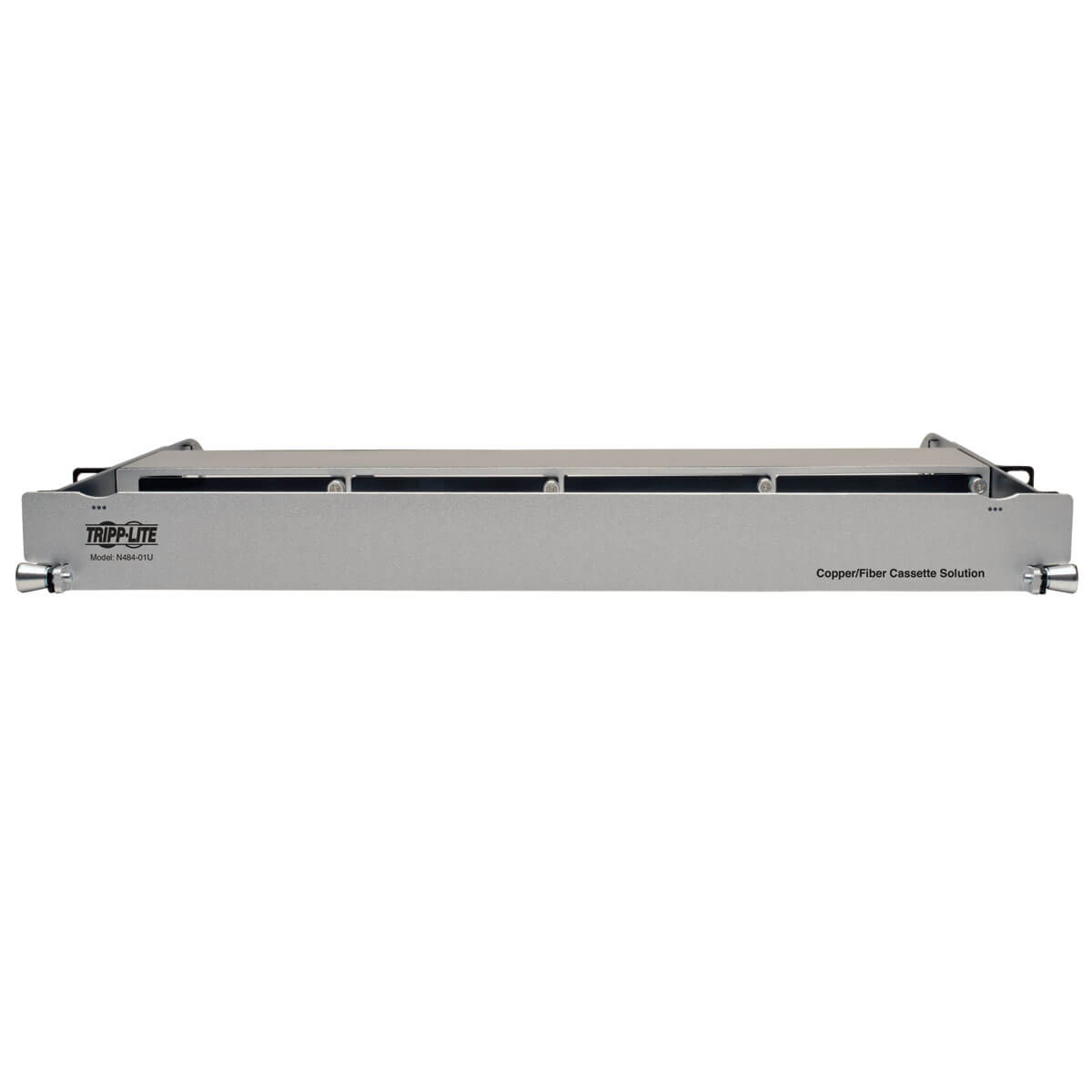 High Density Copper / Fiber Enclosure Panel, 1U, 4-Cassette Capacity