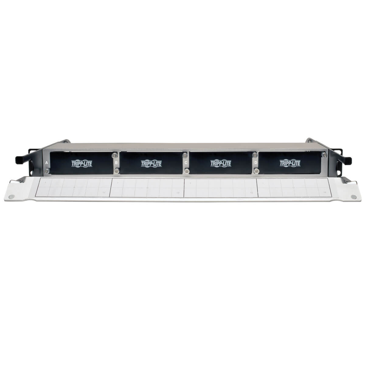 High Density Copper / Fiber Enclosure Panel, 1U, 4-Cassette Capacity