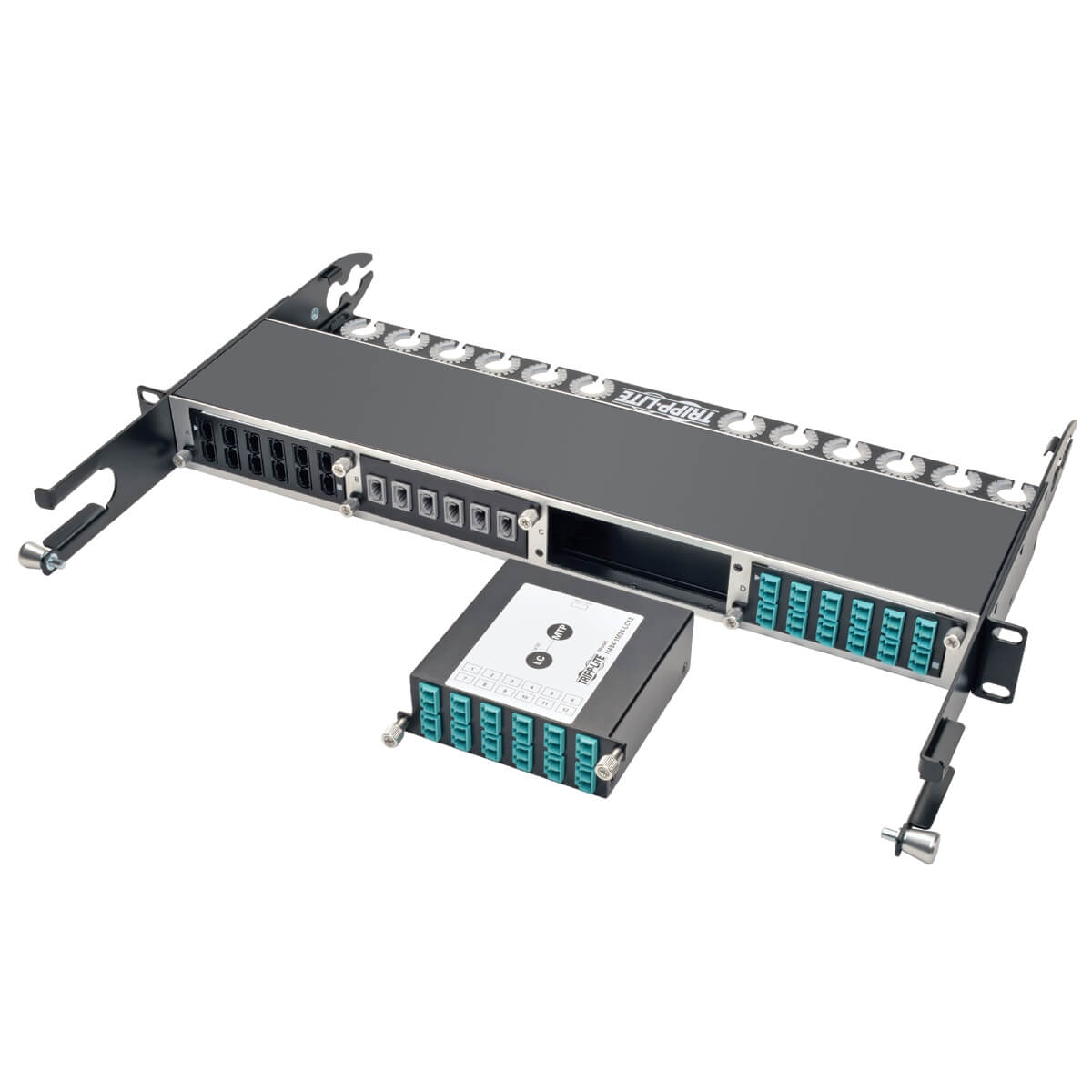 100Gb/120Gb to10Gb Breakout Cassette, 24-Fiber OM4 MTP/MPO ( Male with Pins ) to ( x12 ) LC Duplex